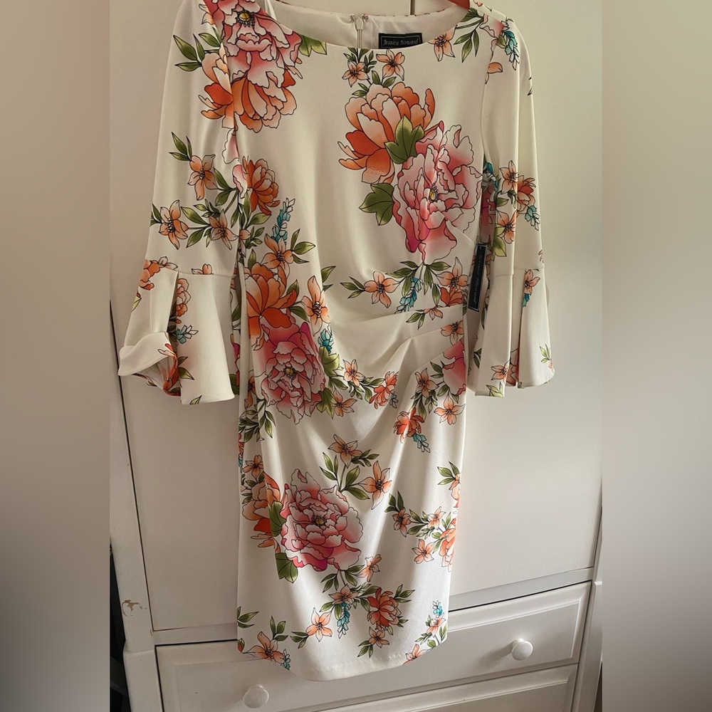 Vintage Jessica Howard Floral Print Women's Dress chic classy